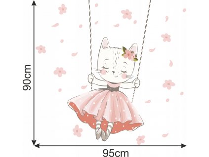 Samolepky na stenu pre deti mačiatko D121 100cm_0