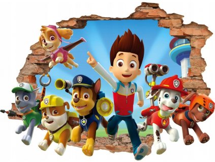 NÁLEPKY NA STENU PSI PAW PATROL Otvor_0