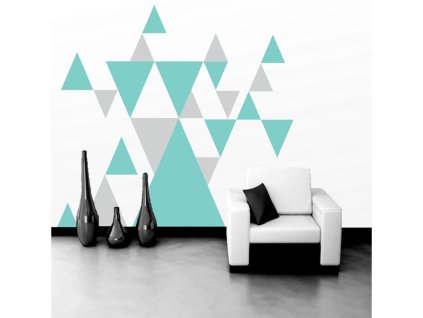 Samolepky na stenu DVOJFAREBNÉ Trojuholníky 145x140 cm_0