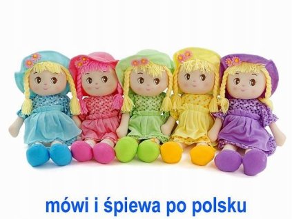 VEĽKÉ RAG DOLL JOSIE - ona SPIEVA V POĽSKEJ 50 cm_6