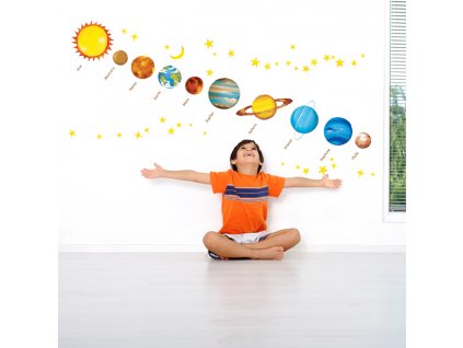 Nálepky obtisky Kozmické planéty hviezdny systém_0