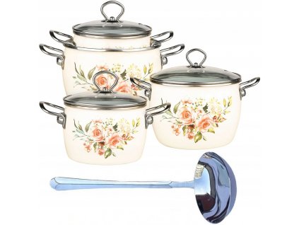 Sada hrncov - Sliezsko smaltované hrnce Balbina Balbina indukcia_0