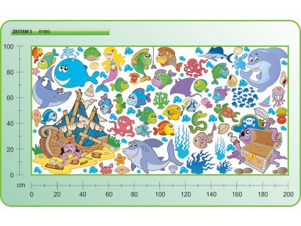 NÁLEPKY NA STENY FISH Sada na more 3 200x100 cm_0
