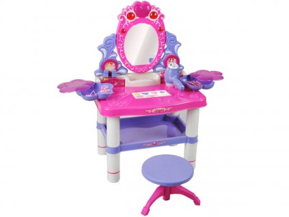 Veľké TOALETNÝ stolík pre dievčatá, sušič vlasov gumu_0