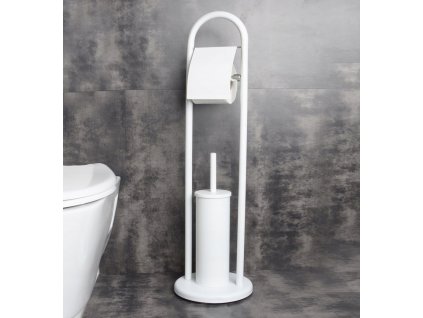 KEFA WC STOJANA NA TOALETNÝ PAPIER DRŽIAK BIELA_0