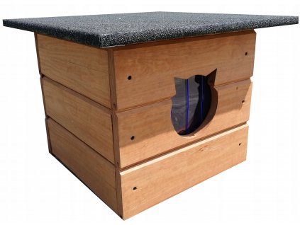 Pelech pre Mačky - Izolovaná chata pre mačku s oponou_0