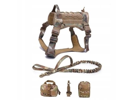 Postroj, popruh pre psa -  Vesta taktické rovnátka pre psie vodítko_0