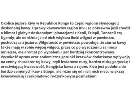 Káva čerstvo pražené Kongo Kivu Kongo AA-1 kg_0