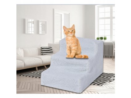 Schody pre PSA - Psy / schody pre psov 3 stupne 45cm biele_0