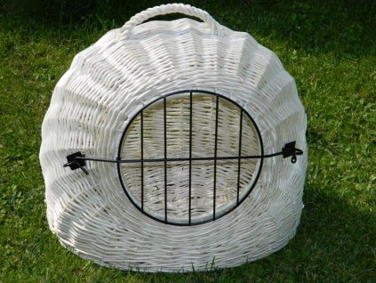 Prepravca pletená BUDE klietka pre mačka, BIELY_0