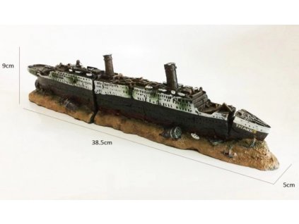 LOĎ AKVÁRIUM ORNAMENT VRAKU TITANIKU_0