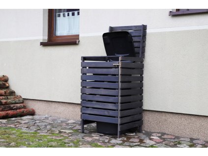 Drevo kryt na odpadky kontajner 120 L_0
