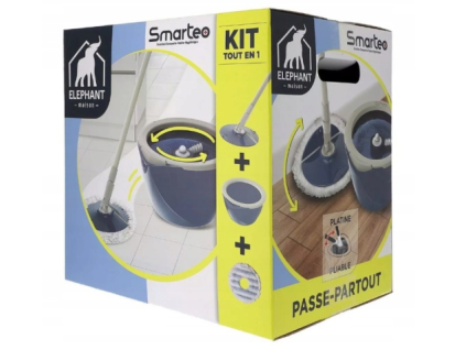 Rotačný mop Smarteo Spin s vedrom, 8 l