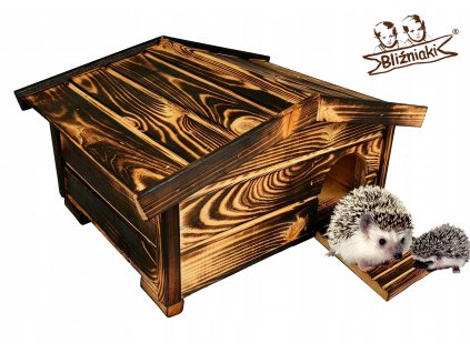 Dom pre JEŽKO, drevené Den Box na hniezdenie Dom_0