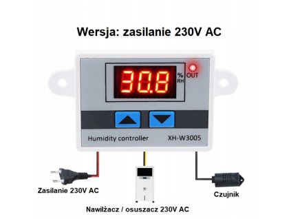 REGULÁTOR VLHKOSTI RADIČ HUMIDISTAT 230 V AC_0