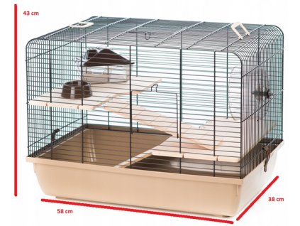 INTER ZOO Klietka pre škrečkov REX + STROM 58x43x38_0