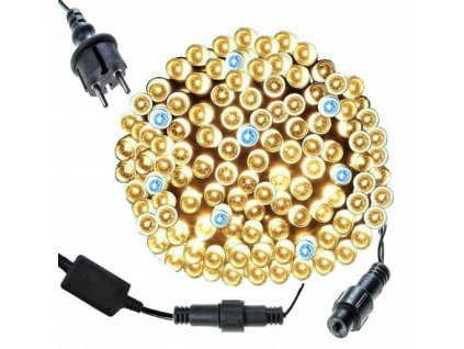 Vonkajšie vianočné osvetlenie - Vianočné stromové lampy teplé biele 500 LED blikajú 36,7 m_0