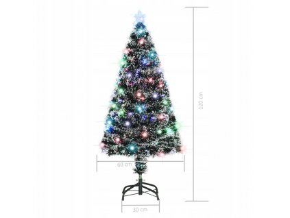 Vianočný stromček - Umelý vianočný strom s LED stojan 120cm optický vlákno_0