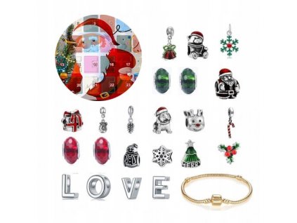 Adventný kalendár - Adventný kalendár náramok šperky darček_0