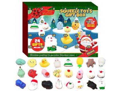 Adventný kalendár - Adventný kalendár Gniotek Mochi Squishy hračka_0