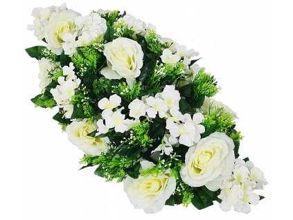 Pripravené kompozičné X17 ks kytica ruží hortenzie_0