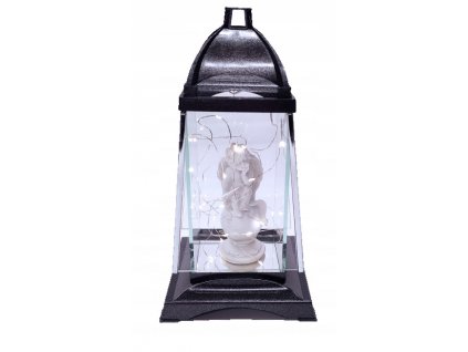 Večné svetlo, kahanec - Silver zlatá strela lampáš kaplnka s LED Anjel 31 cm_0