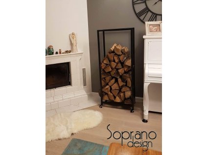 Stojan na drevo - STOJAK NA DREWNO KOMINKOWE NA KÓŁKACH SOPRANODESIG_0
