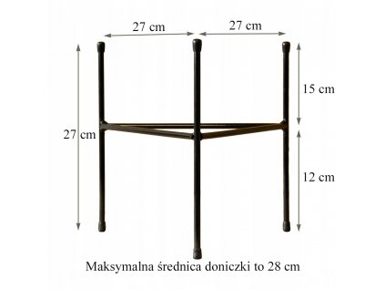 KOVOVÝ KVETINOVÝ STOJAN NA KVETY 28 CM ZÁKLAD_0