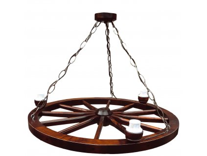 Svetlo Luster z kolies vozňa drevené koliesko_0