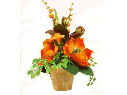 ZLOŽENIE umelých MAGNOLIE __na lavičke / Stôl_0