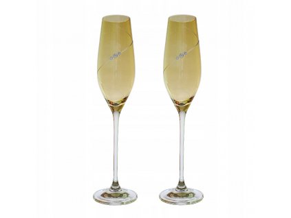 ZLATÉ poháre na šampanské „Jantárová silueta_0