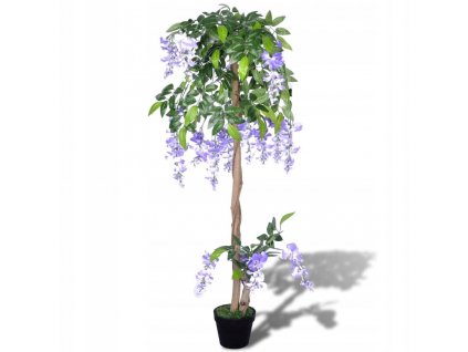 Umelé rastliny Wisteria strom 120 cm s kvetináč_0