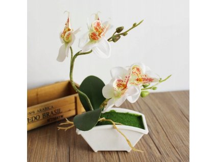 Umelý Kvet Bonsai Biele interiérové Dekorácie_0