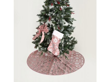 Ružová vianočná sukňa na vianočný stromček + 1 ponožky_0