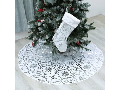 biela sukňa na vianočný stromček + 1 ponožky_0