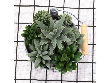 7SZT SUKULENT UMELÉ RASTLINY OZDOBNÉ KVETOM,_0