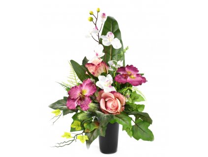 Umelé kvety na hrob z headpiece usporiadanie cintorín_3