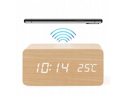 CLOCK-EK DREVENÝ ALARM HODINOVÁ STANICA HODÍN QI DOCK_4