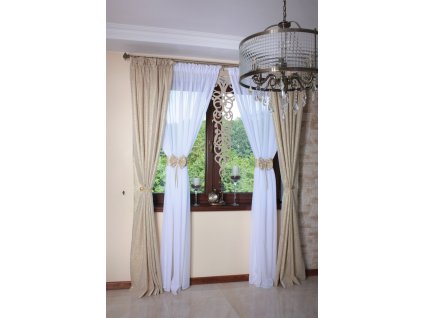 Záclony Zlato Prírody Flash Hotové Záclony Ażury_10