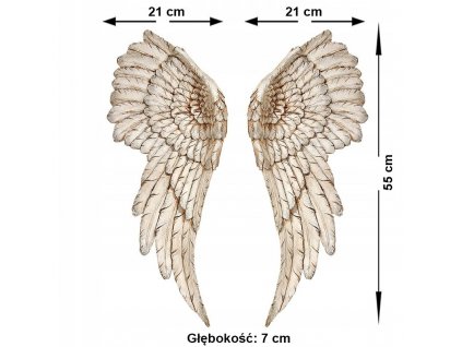 Priestorové anjel Krídla na stenu socha 3D_1