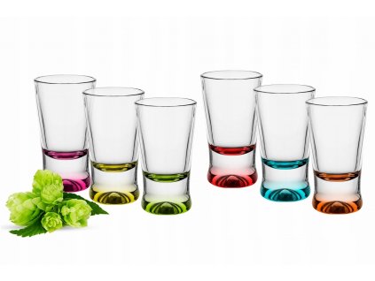 Poháre na vodku X Colourful Dna Mix 6 ks_2