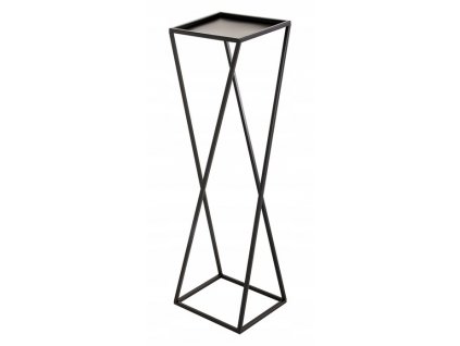 Čierny kovový stojan na rastliny - 100cm stojan na kvety_1