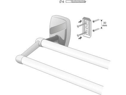 Vešiak - WIESZAK KĄPIELOWY PODWÓJNY OREGON BISK CHROM 79715_1