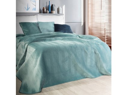 PREHOZ CEZ POSTEĽ, NA POSTELI SOFIA MINT 200X220 DEKA KRYT_2