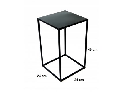 Kvetinový stojan na kvety loft 40cm čierny met 363_0