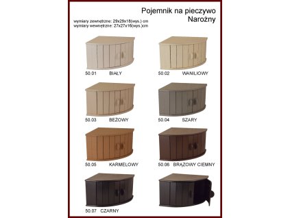 Chlebník - CHLEBAK POJEMNIK NA PIECZYWO NAROŻNY, 7 KOLORÓW_0