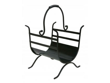 Kovové ozdobné kôš na drevo na ohnisko black_0