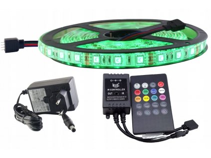 Osvetlenie nábytku LED pás - ZESTAW LED RGB 300 SMD 5050 IP65 MUZYCZNY DISCO 2m_0
