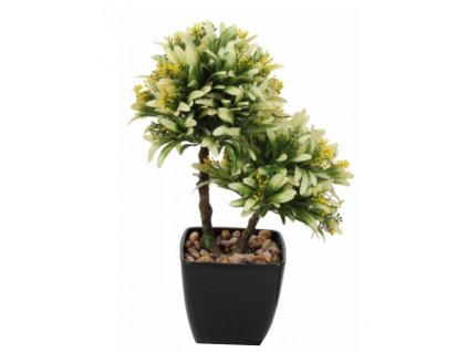 BONSAI strom v KVETINÁČI LISTY KRÉM ZELENÁ 35 cm_1