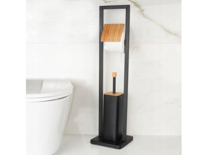 WC STOJANOVÉ KEFY + DRŽIAK PAPIERA ČIERNE BAMBOO_0